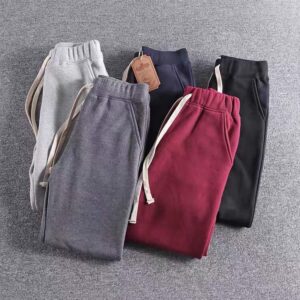 AW Men's draw string fleece pants add wool 7