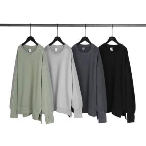 2331#acid wash pure cotton plain high street style sweater 24