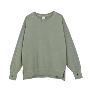2331#acid wash pure cotton plain high street style sweater 26