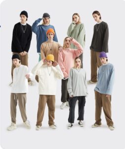pure cotton plain long sleeve TEE 220g 13