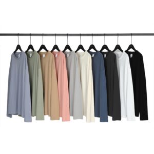 pure cotton plain long sleeve TEE 220g 16