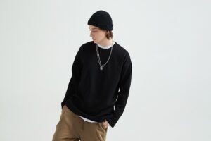 pure cotton plain long sleeve TEE 220g 14