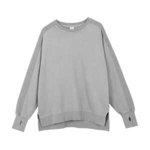 2331#acid wash pure cotton plain high street style sweater 27
