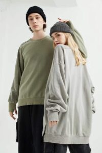 2331#acid wash pure cotton plain high street style sweater 22