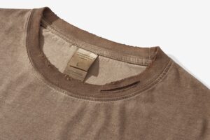 tie-dyed printed lines on one side sleeve long sleeve Tee 20