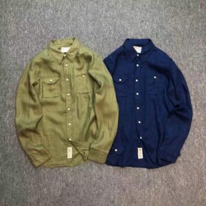 Pure linen workwear basic shirt 27