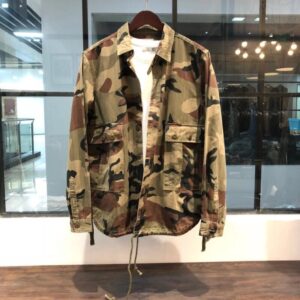 Multiple bag overalls high count cotton fishbone grain fabric shirt jackets