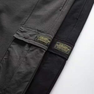 #3713 High density cotton terry knitted sanitary pants with elastic waist and three-dimensional splicing tailoring with the same color washing water woven pocket 35