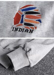 #M301 2020 High Quality Fashion Autumn And Winter Custom Colorful embroidered Indian Totem Round Collar Casual Men Sweate 18