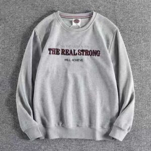 #AR205 Crewneck High Quality Jumper Pullover Men Ox tripe embroidered round neck sweater