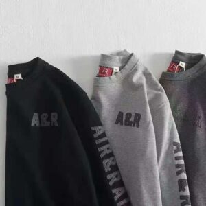 #8061 Crewneck High Quality Jumper Pullover Men 320 gram Terry tripe fabric embroidered sweate 16