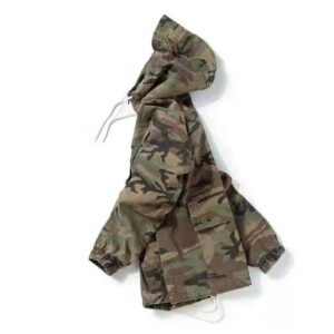 #0246 Multi bag jacket cotton herringbone diagonal gauze fabric field stormsuit style Hooded Jacket 20