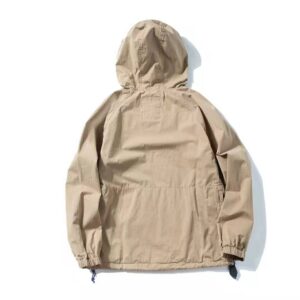 Men's large single pocket hooded solid coat 22