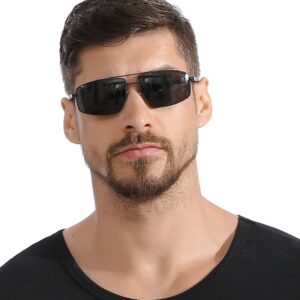 JM0009#TR90 UV400 MEN'S FASHION mental frame polarized sunglasses outdoor stylish 28