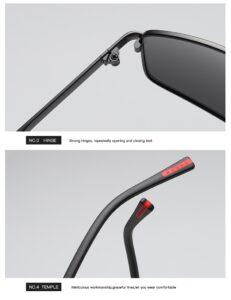 JM0009#TR90 UV400 MEN'S FASHION mental frame polarized sunglasses outdoor stylish 36