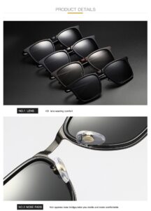 P26###TR90 UV400 MEN&rsquo;S FASHION mental frame polarized sunglasses outdoor stylish 30