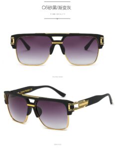 97123##TC Mental with AC UV400 Polarized Ins Popular fashion reflective sunglasses 17