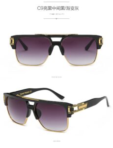 97123##TC Mental with AC UV400 Polarized Ins Popular fashion reflective sunglasses 20