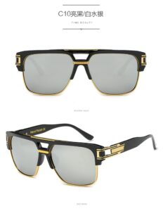 97123##TC Mental with AC UV400 Polarized Ins Popular fashion reflective sunglasses 21