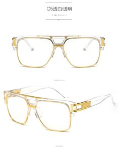 97123##TC Mental with AC UV400 Polarized Ins Popular fashion reflective sunglasses 24