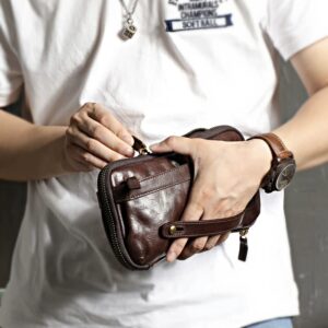 KW6639#sofe genuine retro style Men's hand purse 45