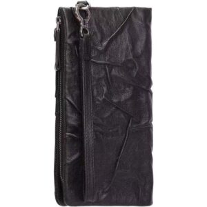 M6316# Top Quality Men's Genuine leather hand purse retro zipper wallet 11