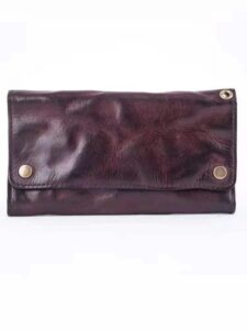 Genuine leather Anti-theft deduction Men's hand purse retro zipper 15