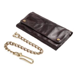 Genuine leather Anti-theft deduction Men's hand purse retro zipper 10