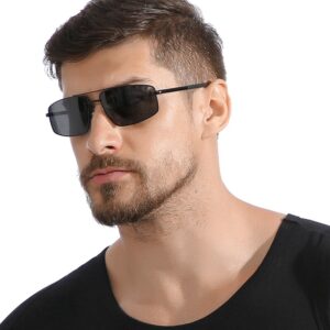 JM0009#TR90 UV400 MEN'S FASHION mental frame polarized sunglasses outdoor stylish 29