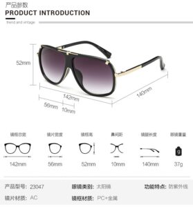 23047##TR90 UV400 MEN’S FASHION mental frame polarized sunglasses outdoor stylish 28