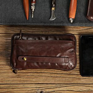 KW6639#sofe genuine retro style Men's hand purse