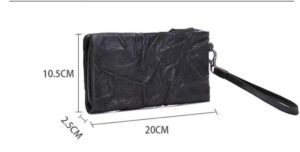 M6316# Top Quality Men's Genuine leather hand purse retro zipper wallet 13