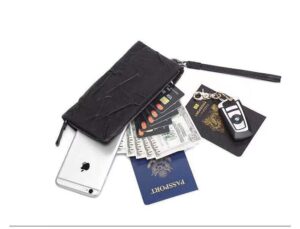 M6316# Top Quality Men's Genuine leather hand purse retro zipper wallet 12