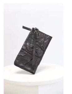 M6316# Top Quality Men's Genuine leather hand purse retro zipper wallet 14