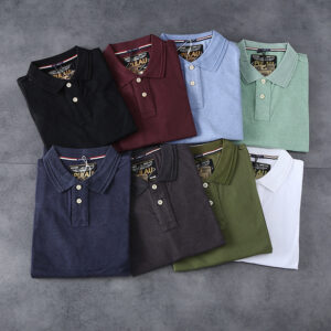 Summer new American flower yarn tide brand men's collar short-sleeved T-shirt youth business casual POLO shirt PK501