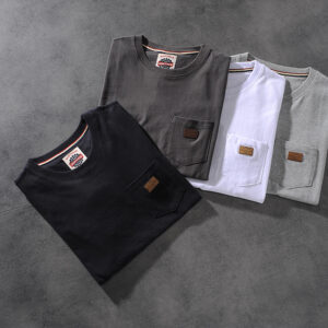 Air-rainbow American retro minimalist chest bag men's round-neck short-sleeved T-shirt youth half-sleeve AR809