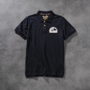 Spring and summer original design American simple embroidery men turn collar short-sleeved POLO shirt youth half-sleeve