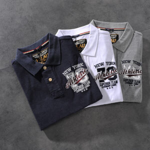 Spring and summer new American minimalist original men's turn collar short-sleeved T-shirt casual youth POLO shirt PK508