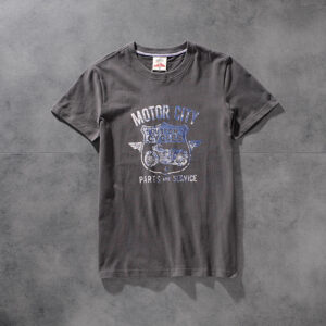 Modern banner American retro wash hair original print men's round collar short-sleeved T-shirt half-sleeve M618