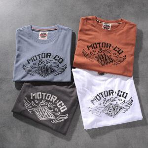 Air-rainbow spring/summer water wash hair print comfortable men's round-neck short-sleeved T-shirt youth half-sleeve AR802