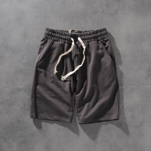 AIR and RAINBOW spring/summer American minimalist 100 solid-color wash men's casual pants five-point pants 1205