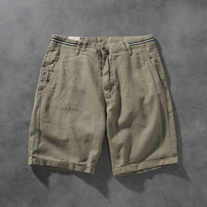 DEESMANCE and CO spring/summer American comfortable wash cotton linen simple men's casual pants five-point pants 277