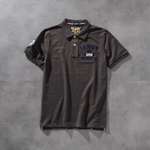 Spring and summer new American simple letter embroidery men's turn collar short-sleeve POLO shirt youth half-sleeve PK506