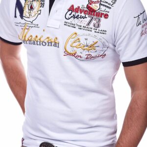 Cross-border men's fashion personality short-sleeve Polo shirt male letter print t-shirt spring/summer casual short-sleeved solid cotton T-shirt