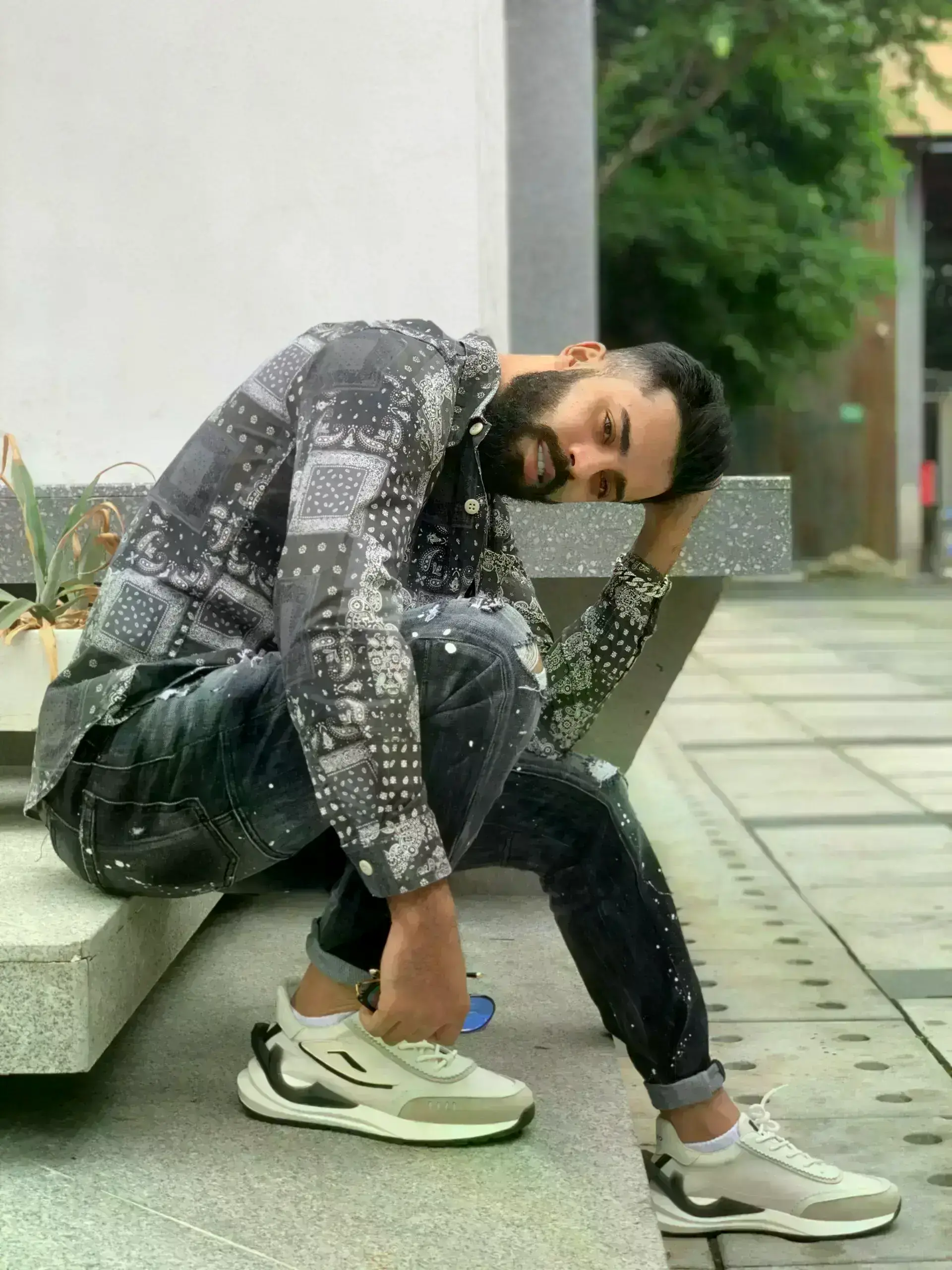 ins-style water wash cotton long-sleeved shirt loose casual comfortable shirt wholesale 10789 2 ins-style water wash cotton long-sleeved shirt loose casual comfortable shirt wholesale 10789 - Image 2