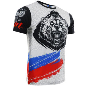 Quick-dry set T-shirt MMA fight sports muscle exercise short sleeves running UFC comprehensive fight training Muay Thai loose