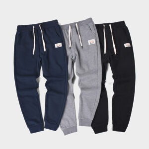 Plus velvet casual pants men's autumn/winter 100-pair solid-colored wei pants tied japanese loose thickened sports casual long pants