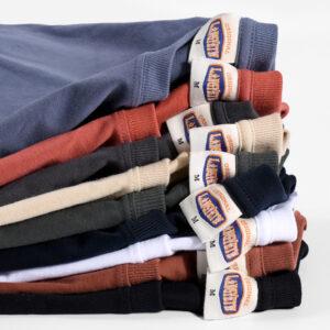 Foreign trade men's men's t-shirt solid color short-sleeved water wash cotton grinding wool large-size round collar t shirt custom advertising shirt