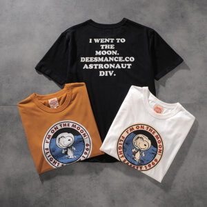 Spring and summer new American click wash cartoon print men's round-necked short-sleeved T-shirt comfortable youth half-sleeve 808