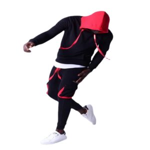 Muscle Dr. cross-border light board Europe and the United States new spring sports suit men's hooded weiwei pants set